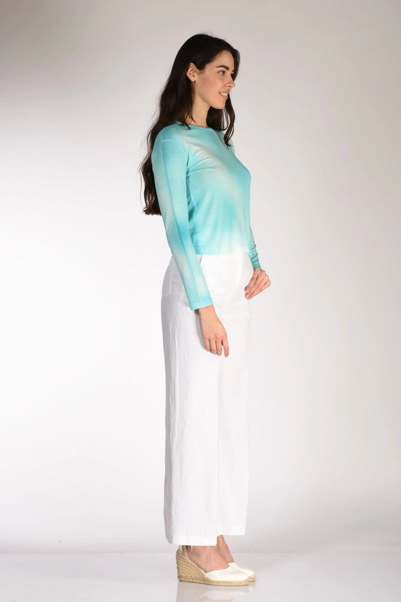 Light Blue Crew Neck Women's Milano Base Shirt