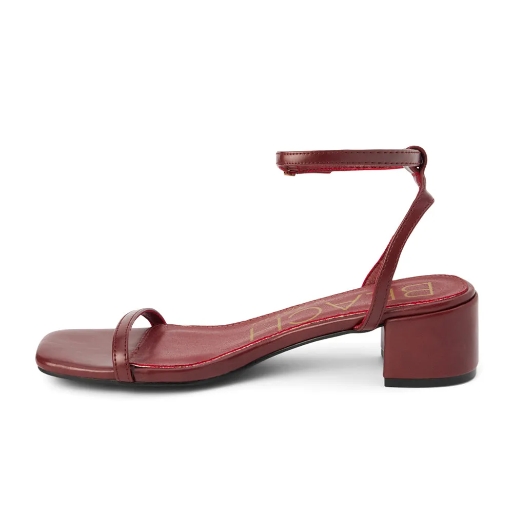 Belle Block Heel Ankle Strap Sandals