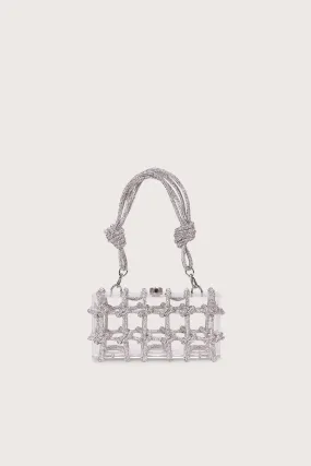 BESS RHINESTONE SHOULDER BAG - CLEAR