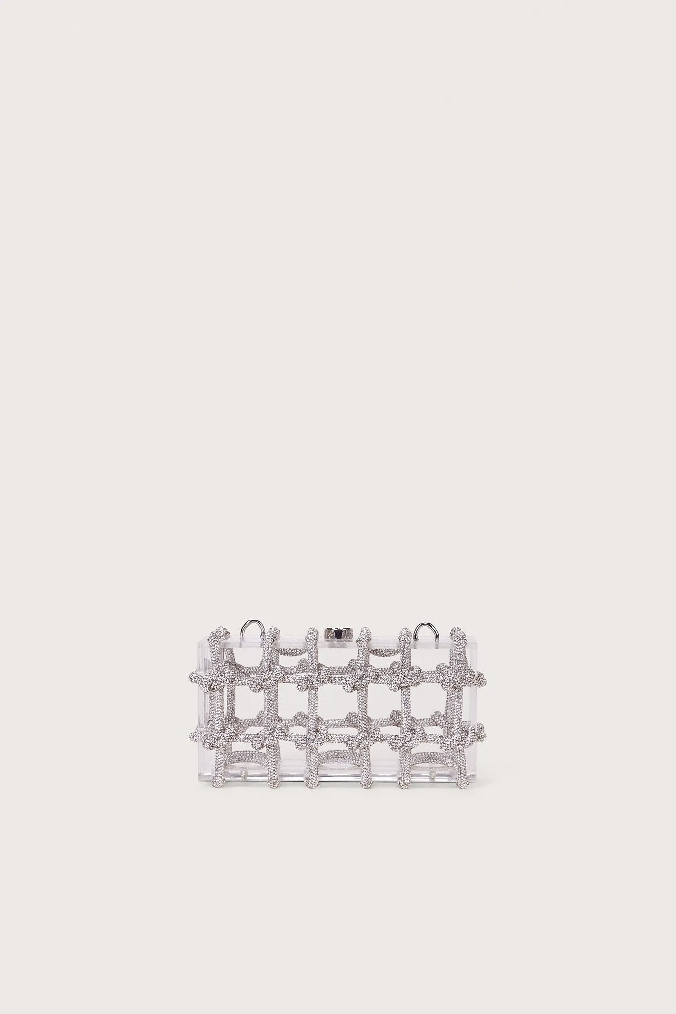 BESS RHINESTONE SHOULDER BAG - CLEAR