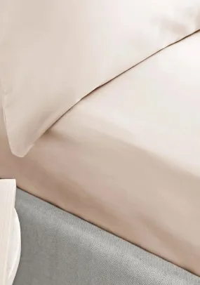 Bianca Home 400TC Cotton Sateen Flat Sheet, Oyster