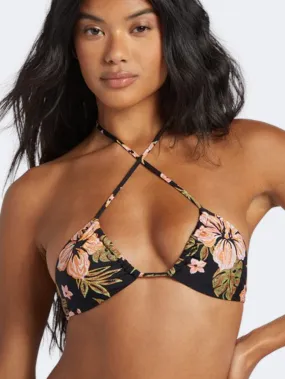 Billabong Hooked On Tropics Women Beach Bra Black Pebble