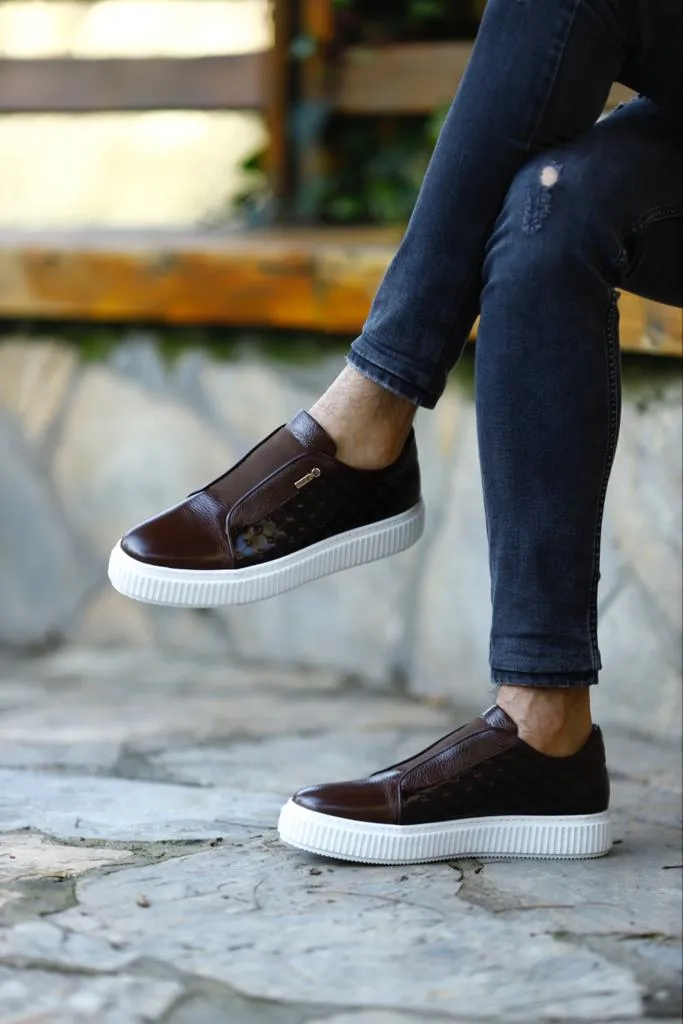 Black & Brown Smart Casual Sneakers