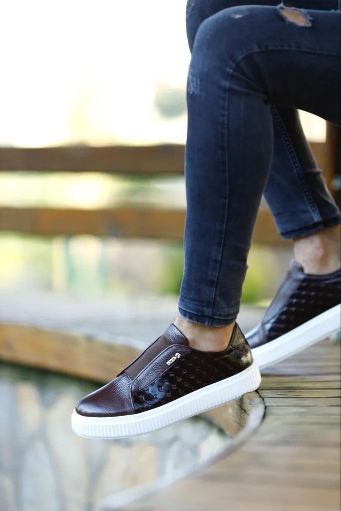 Black & Brown Smart Casual Sneakers