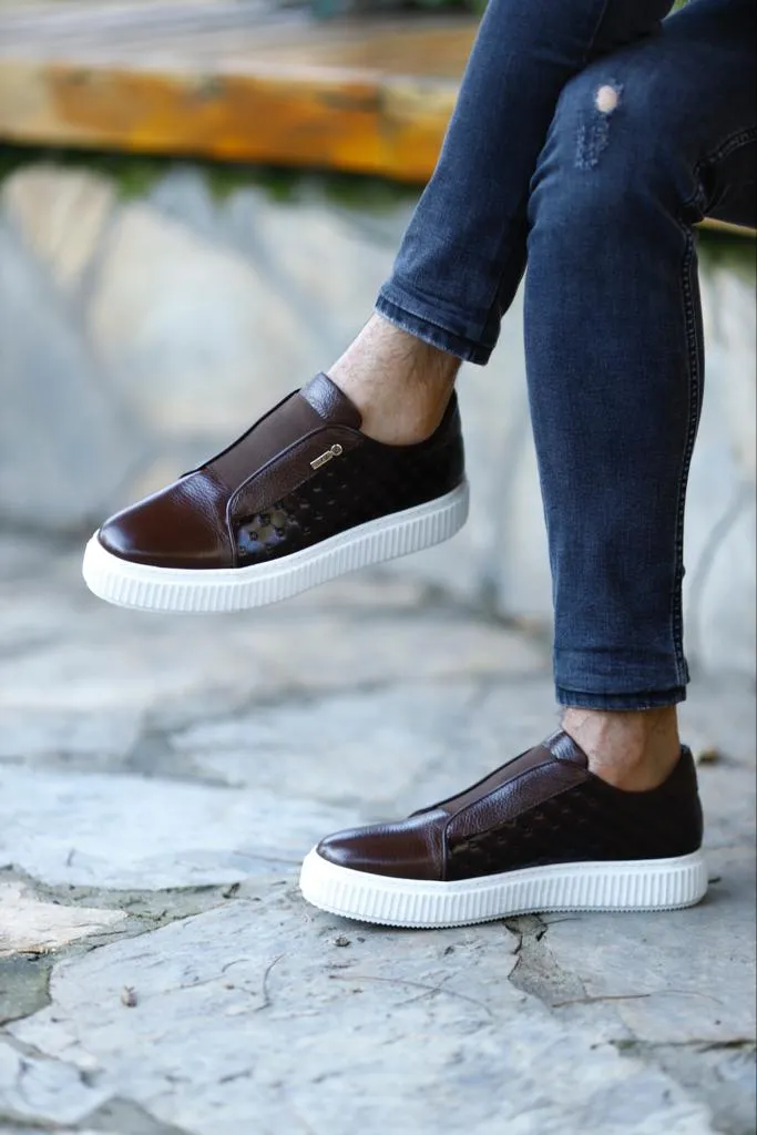 Black & Brown Smart Casual Sneakers