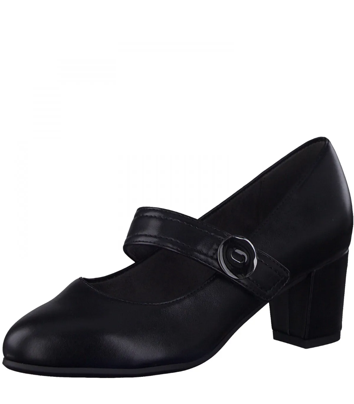 Black barette heel by JANA Softline 24467