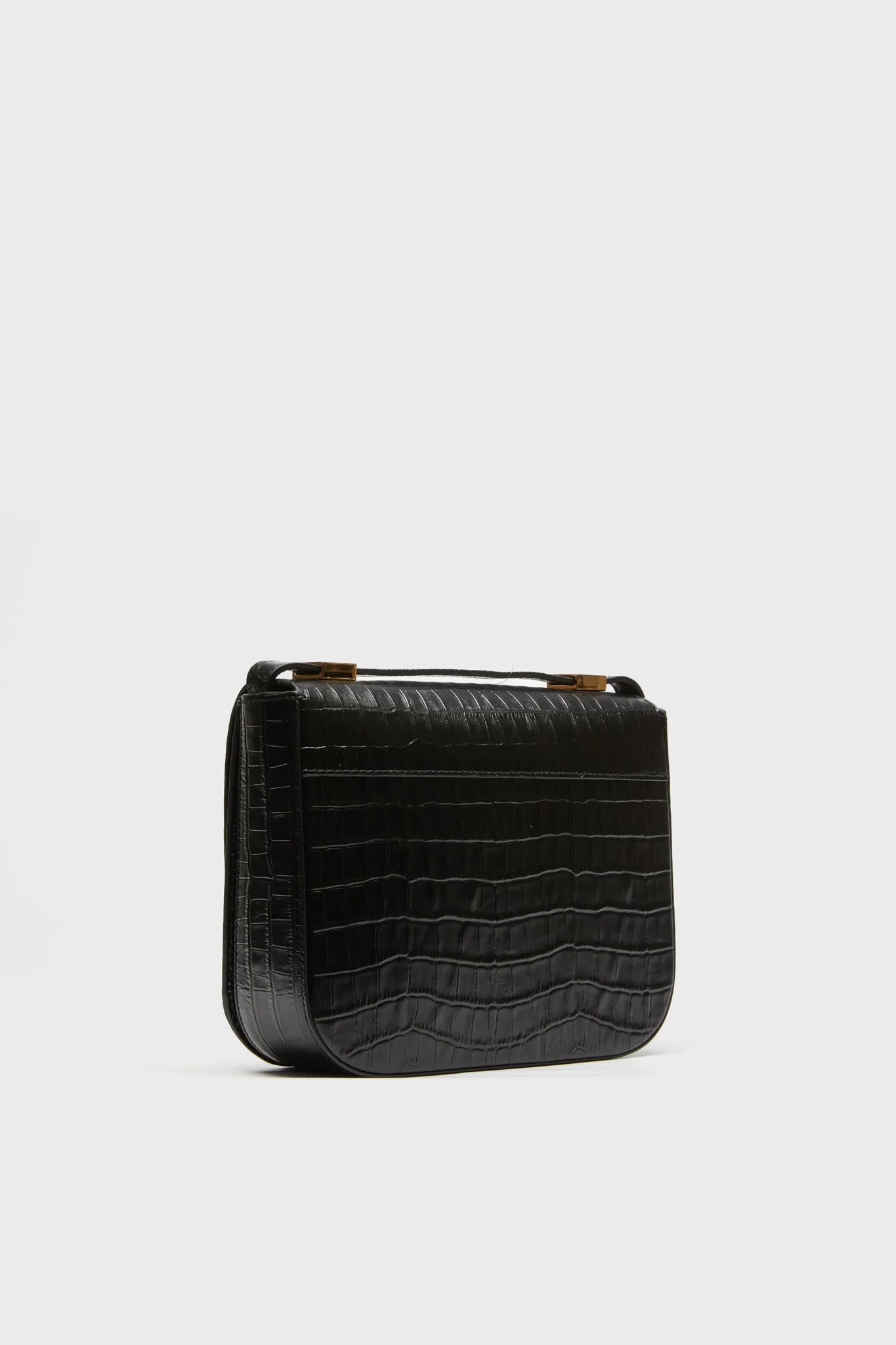 Black Croc Effect Vancouver Bag