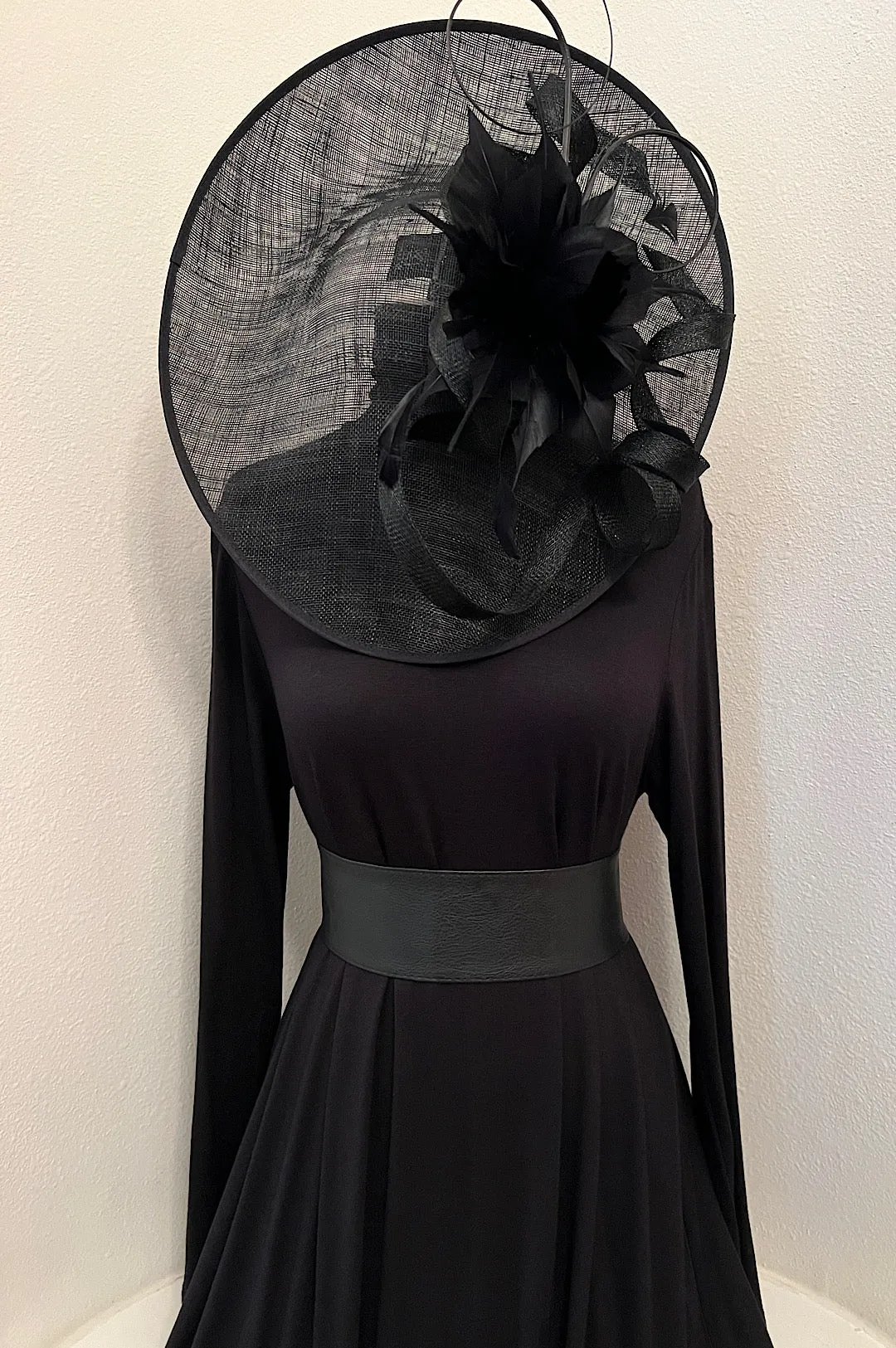 Black Hat with Feathers for Women