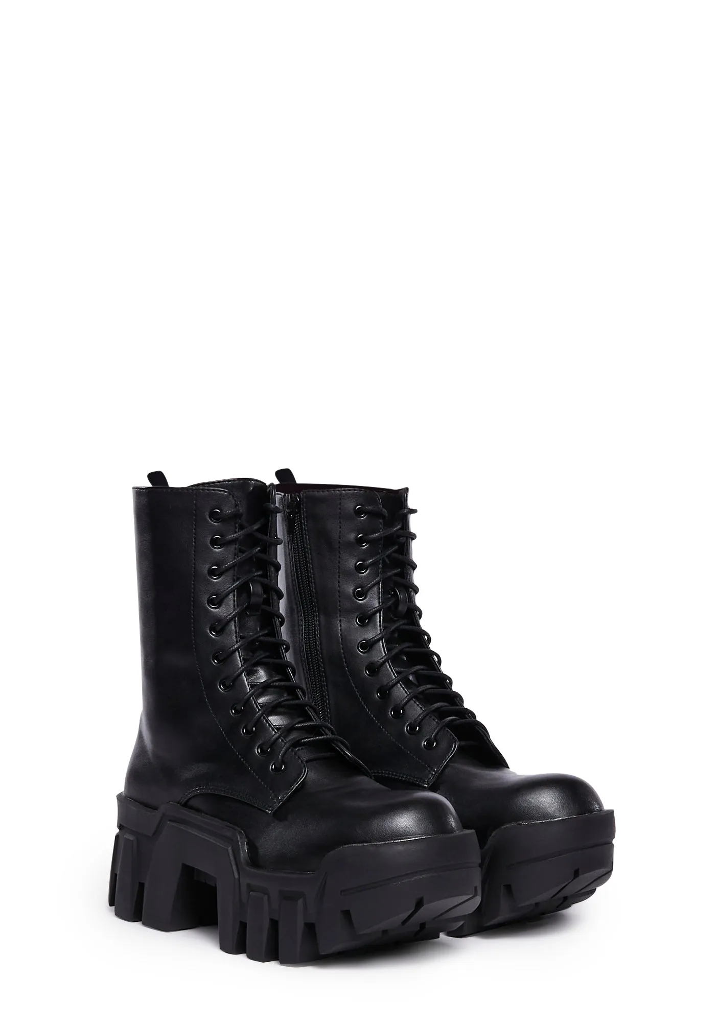 Black Platform Boots - Olympia