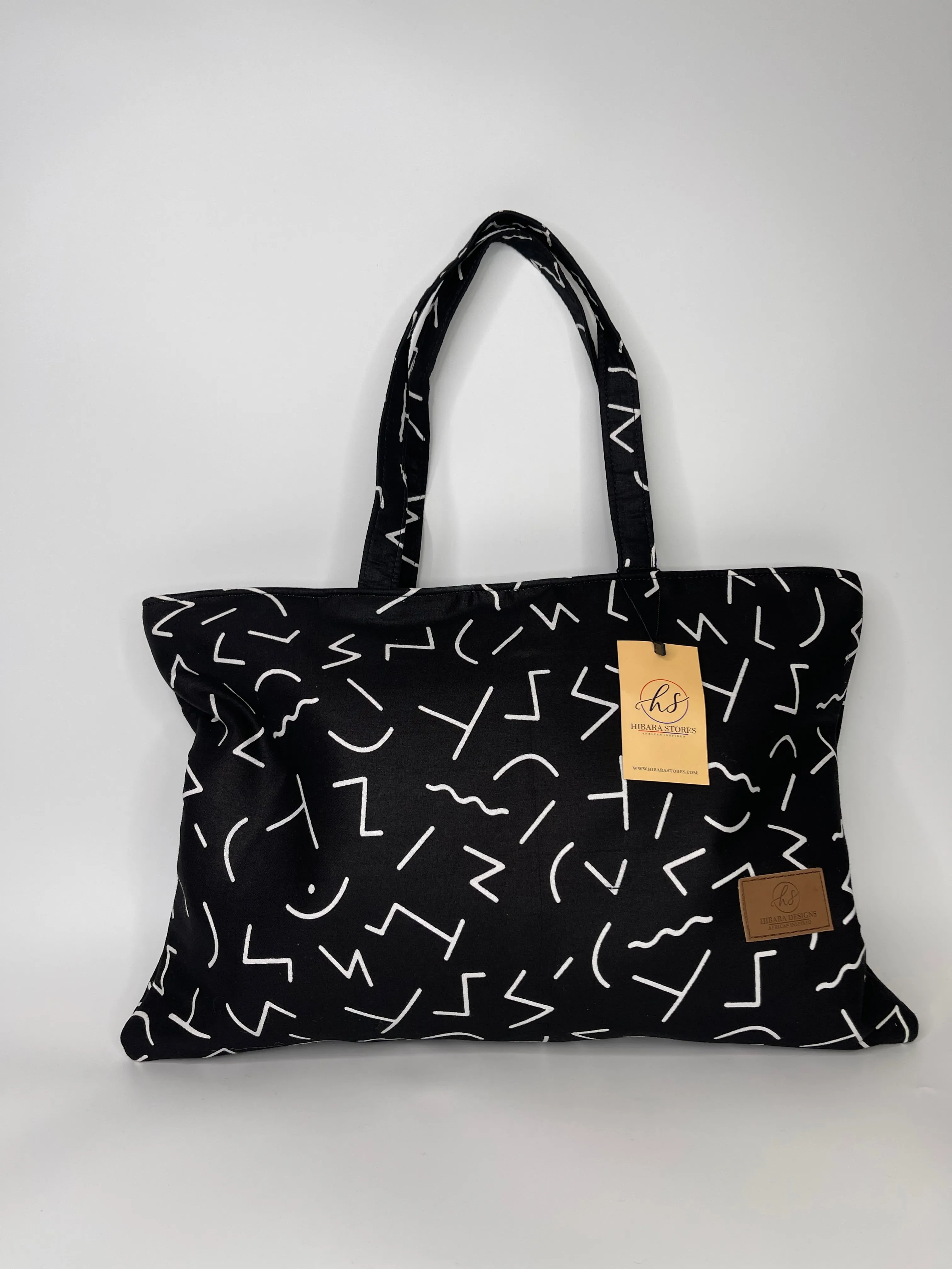 Black Print Totes  Bag