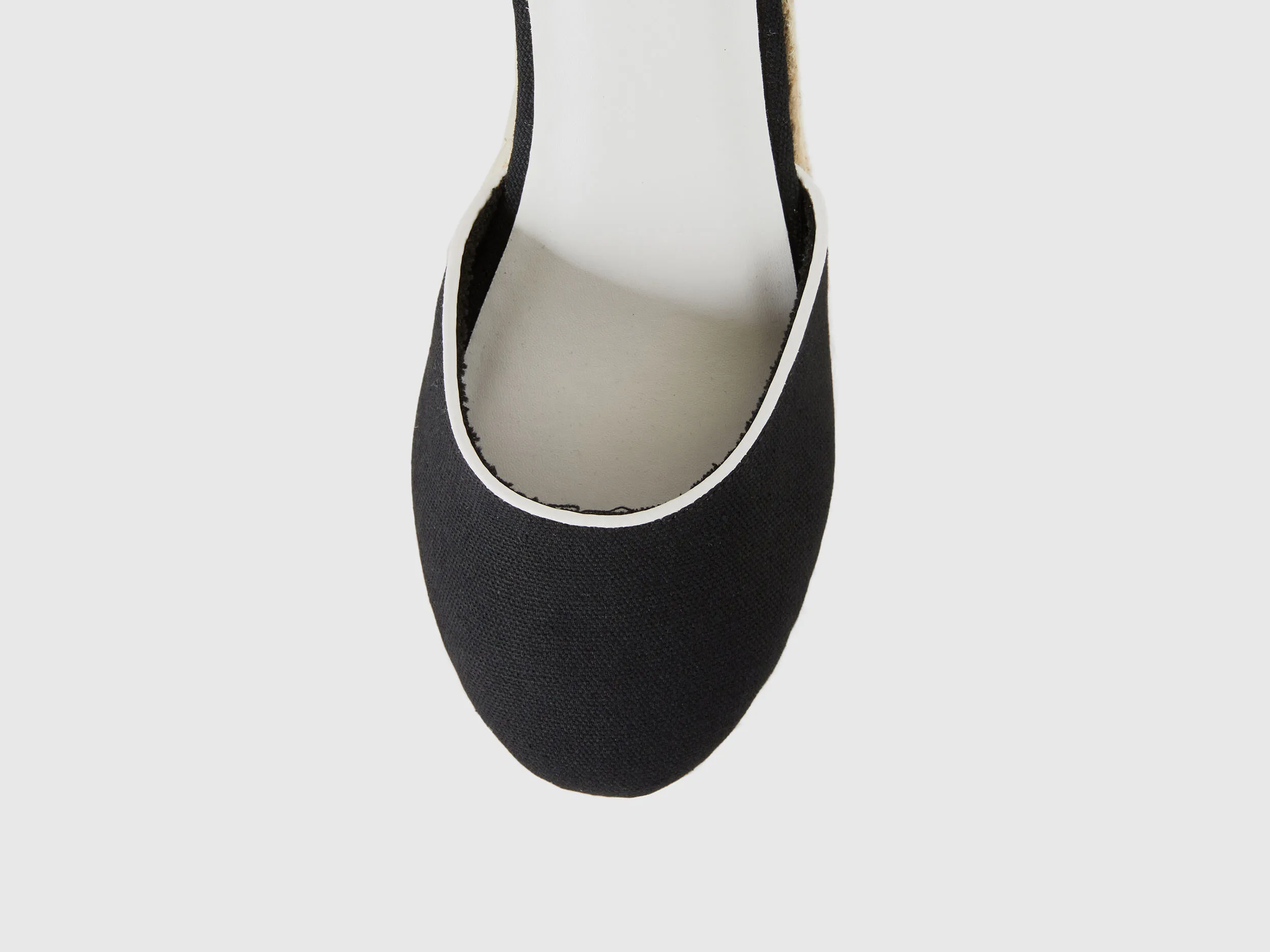 Black Rope Wedges in Black by Benetton