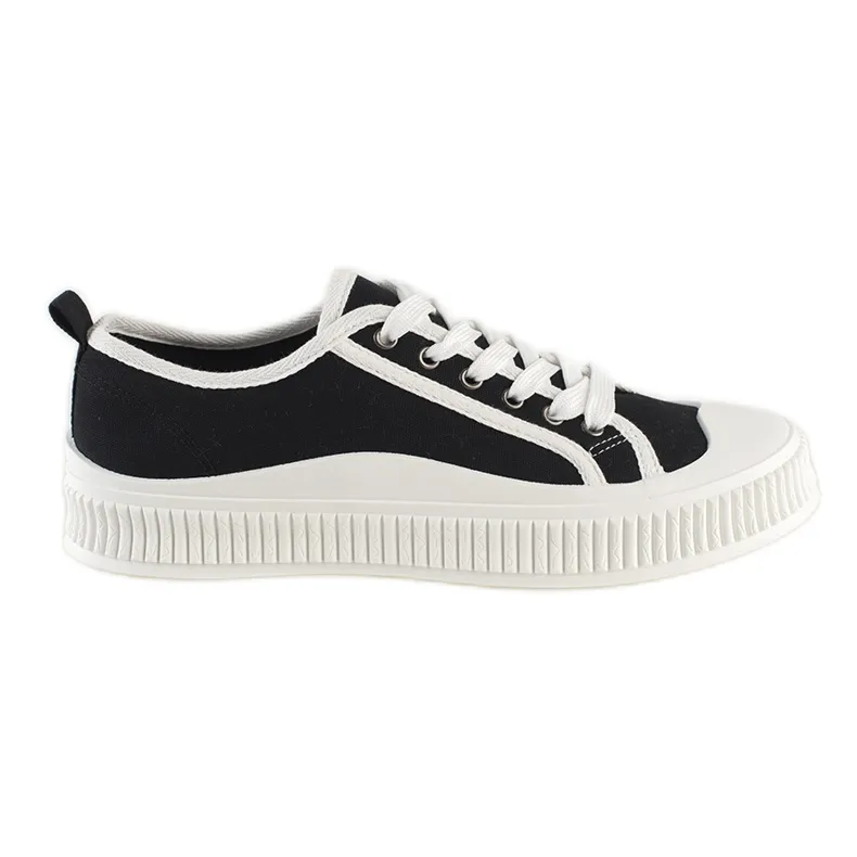 Black women's platform sneakers