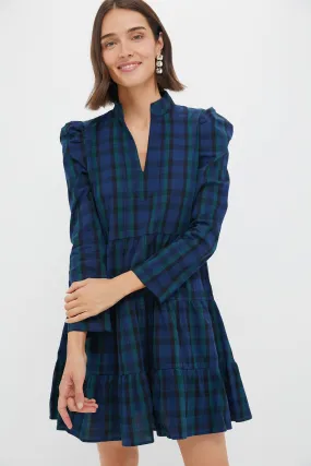 Blackwatch Long Sleeve Tunic Flare Dress