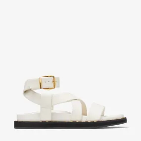 Blaise Flat Latte Leather Sandals