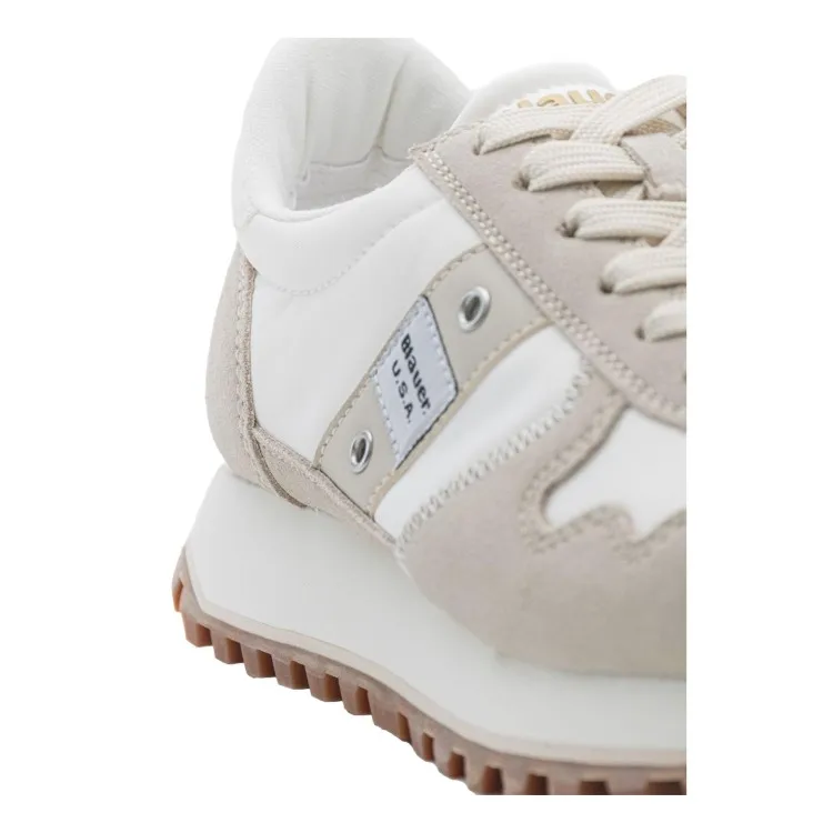 Blauer S4MILLEN01/NYG White Lace-Up Sneakers Women