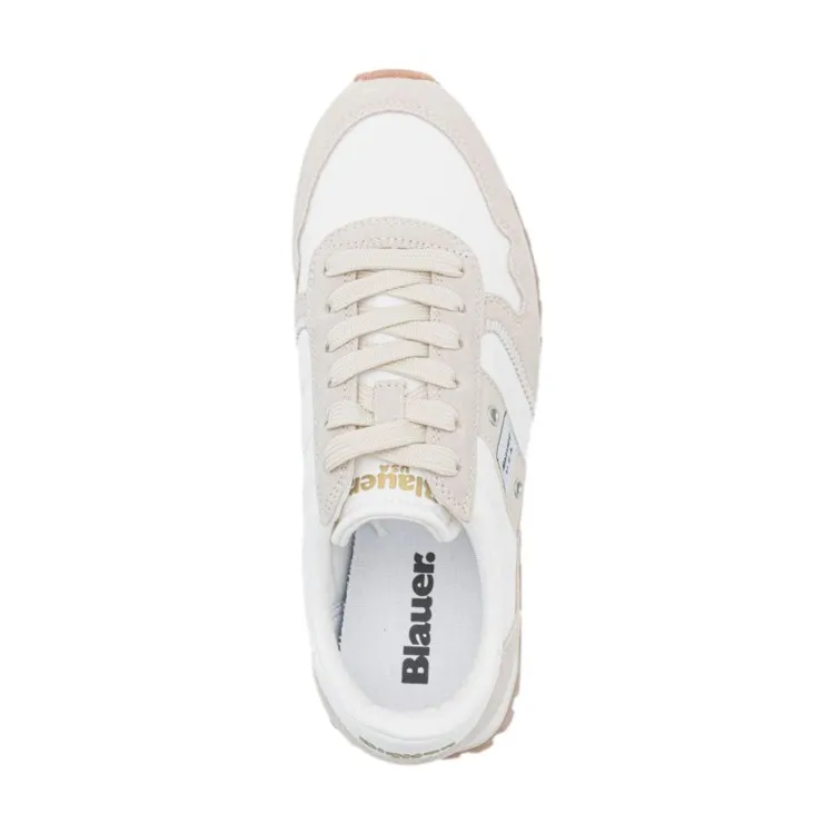 Blauer S4MILLEN01/NYG White Lace-Up Sneakers Women