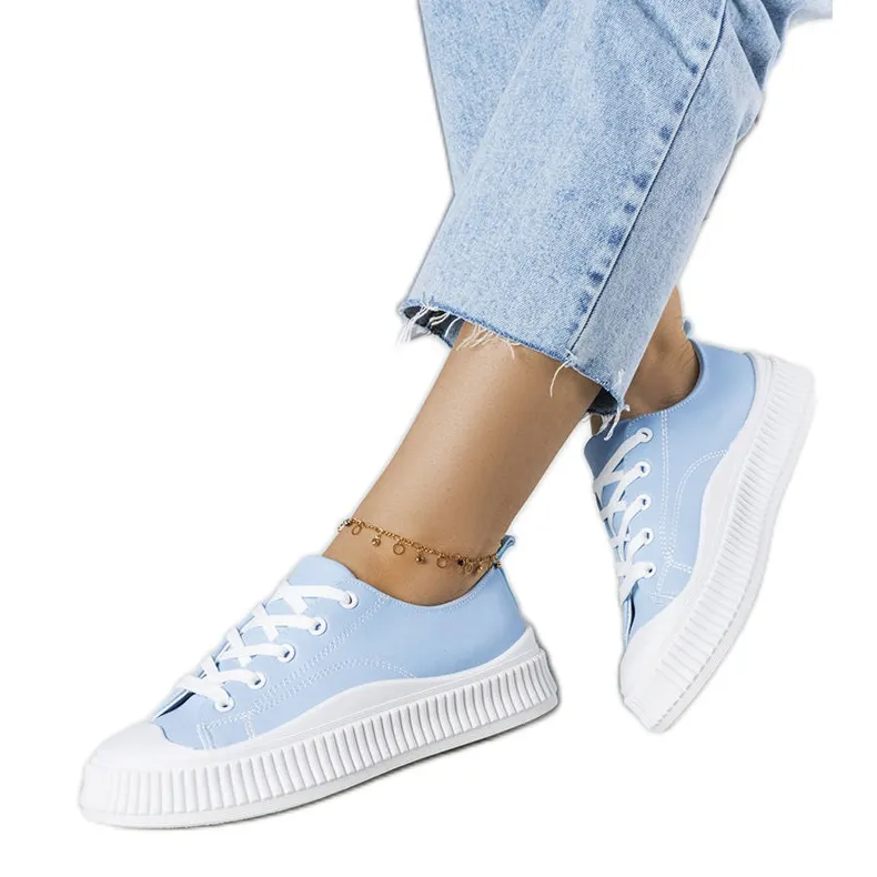 Blue platform sneakers from Parmentier