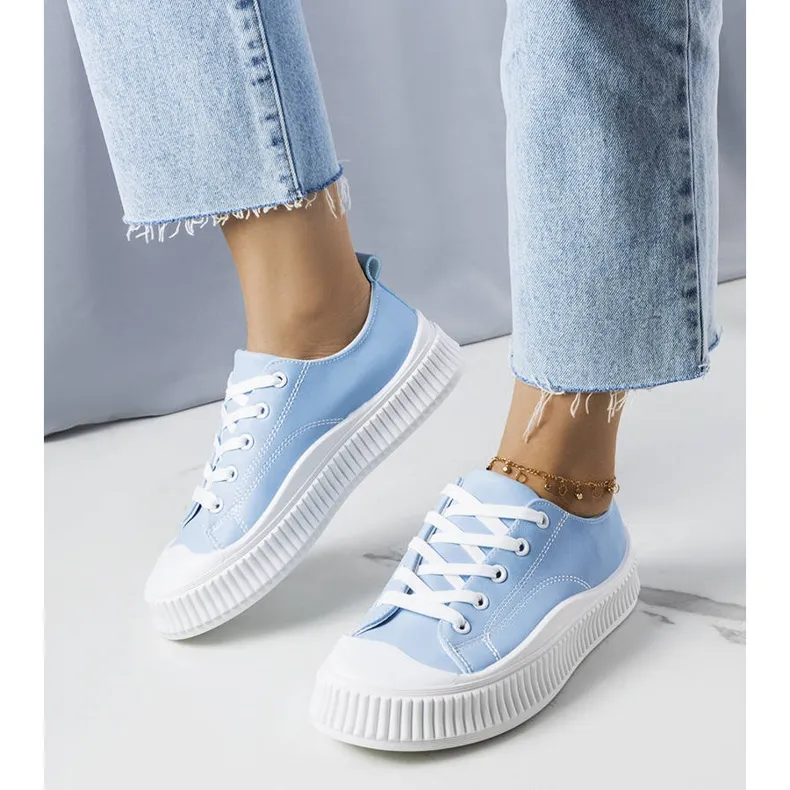 Blue platform sneakers from Parmentier