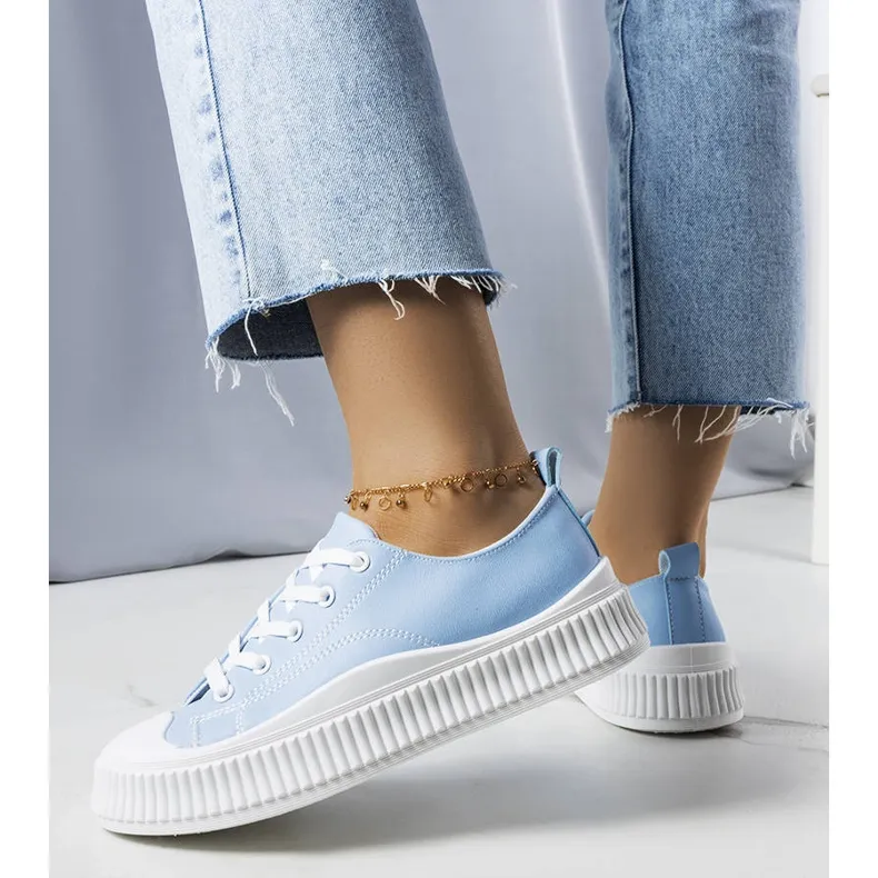 Blue platform sneakers from Parmentier