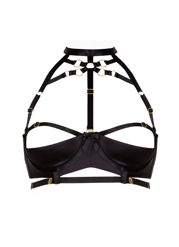 Bondage Shelf Bra Black