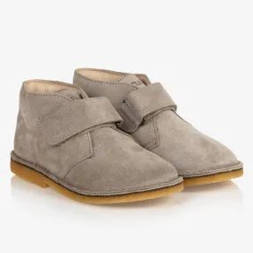 Beige Suede Boots for Boys