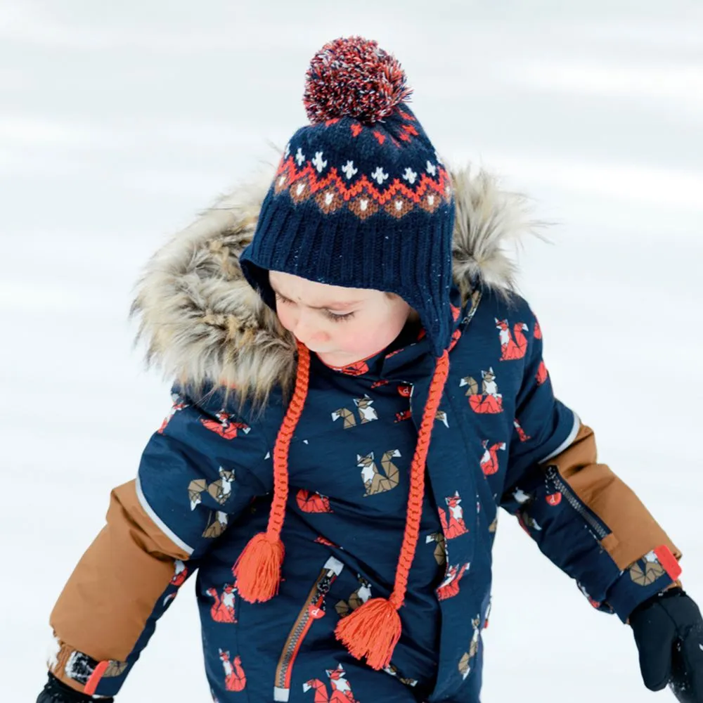 Boys Blue Wool Blend Hat