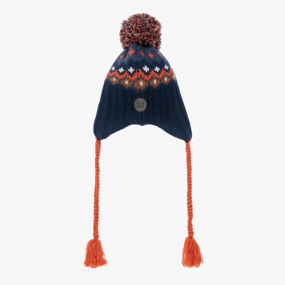 Boys Blue Wool Blend Hat