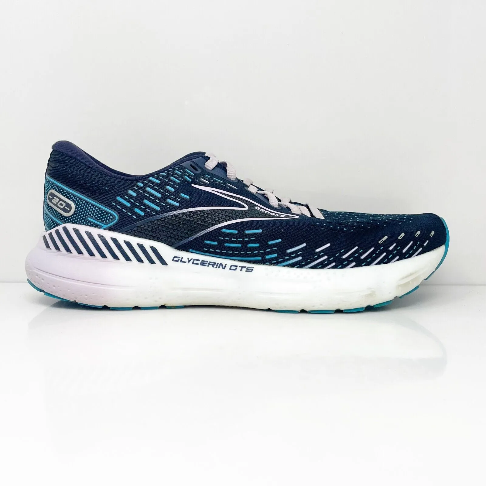 Brooks Womens Glycerin GTS 20 1203701B499 Blue Running Shoes Sneakers Size 10 B