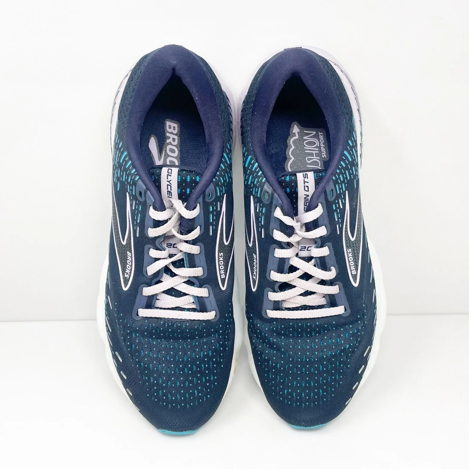 Brooks Womens Glycerin GTS 20 1203701B499 Blue Running Shoes Sneakers Size 10 B