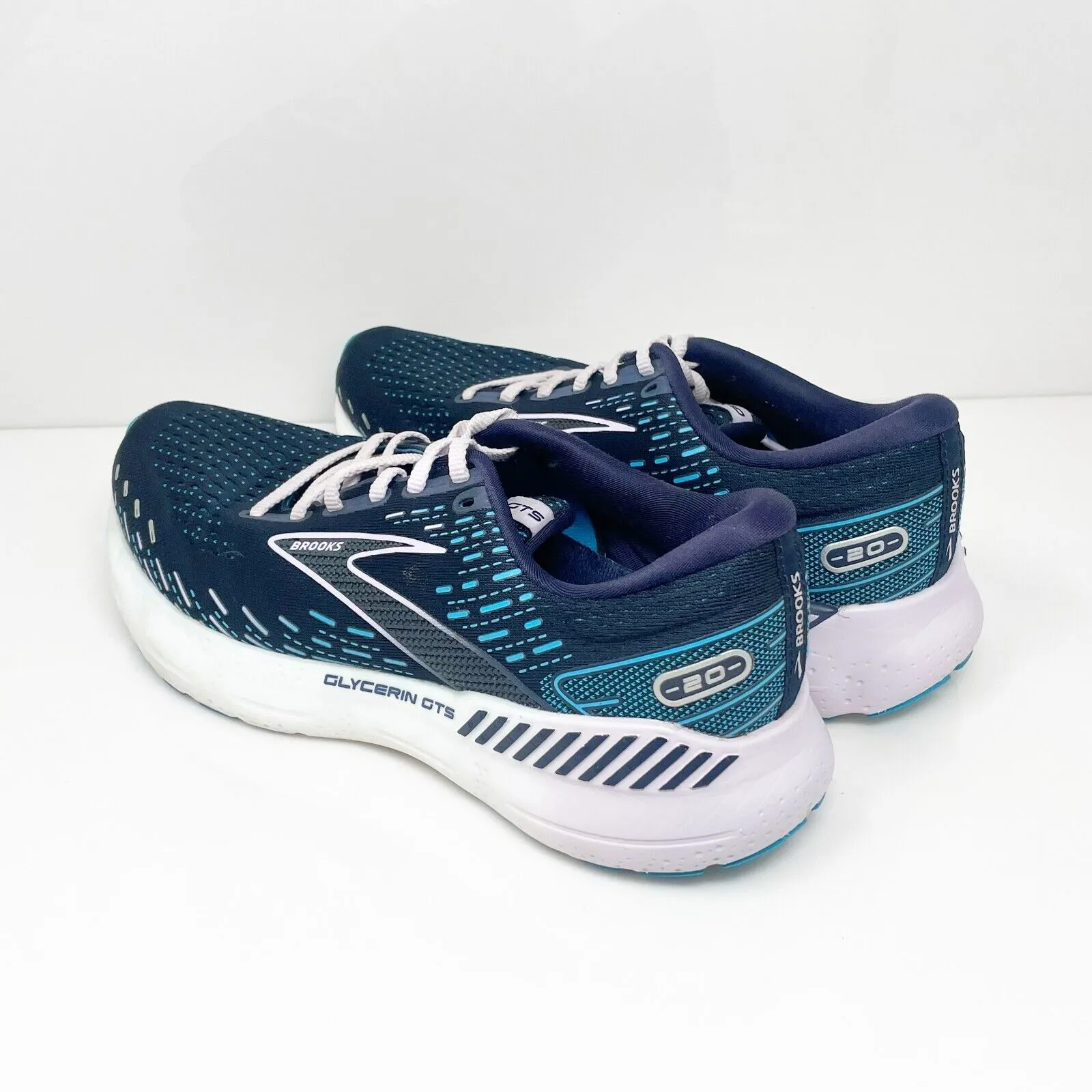 Brooks Womens Glycerin GTS 20 1203701B499 Blue Running Shoes Sneakers Size 10 B