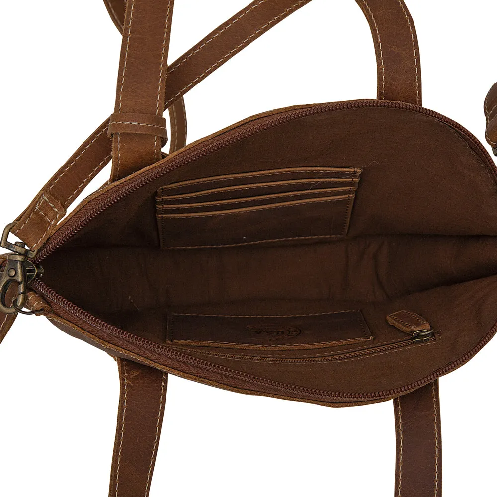 Brown Nest Leather & Hair On Bag