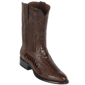 Brown Roper Ostrich Leg Western Boots