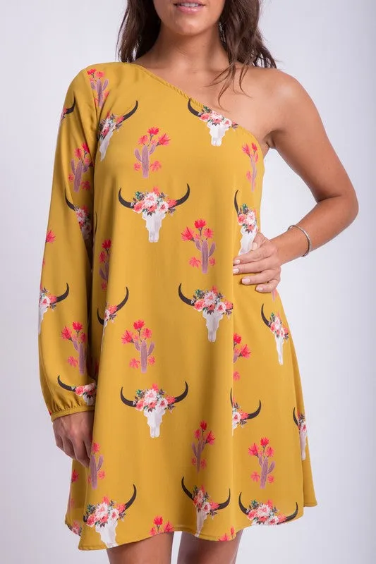 Bullhead One Off Shoulder Dress