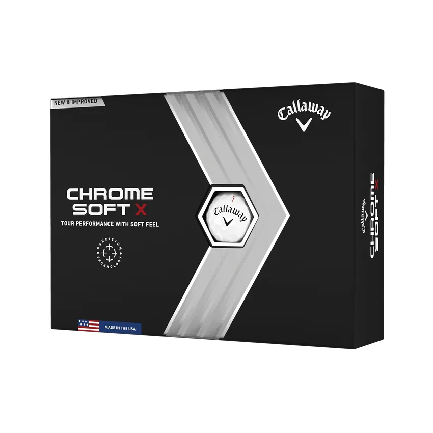 2022 Callaway Chrome Soft X White Golf Balls 12-Pack