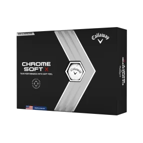 2022 Callaway Chrome Soft X White Golf Balls 12-Pack