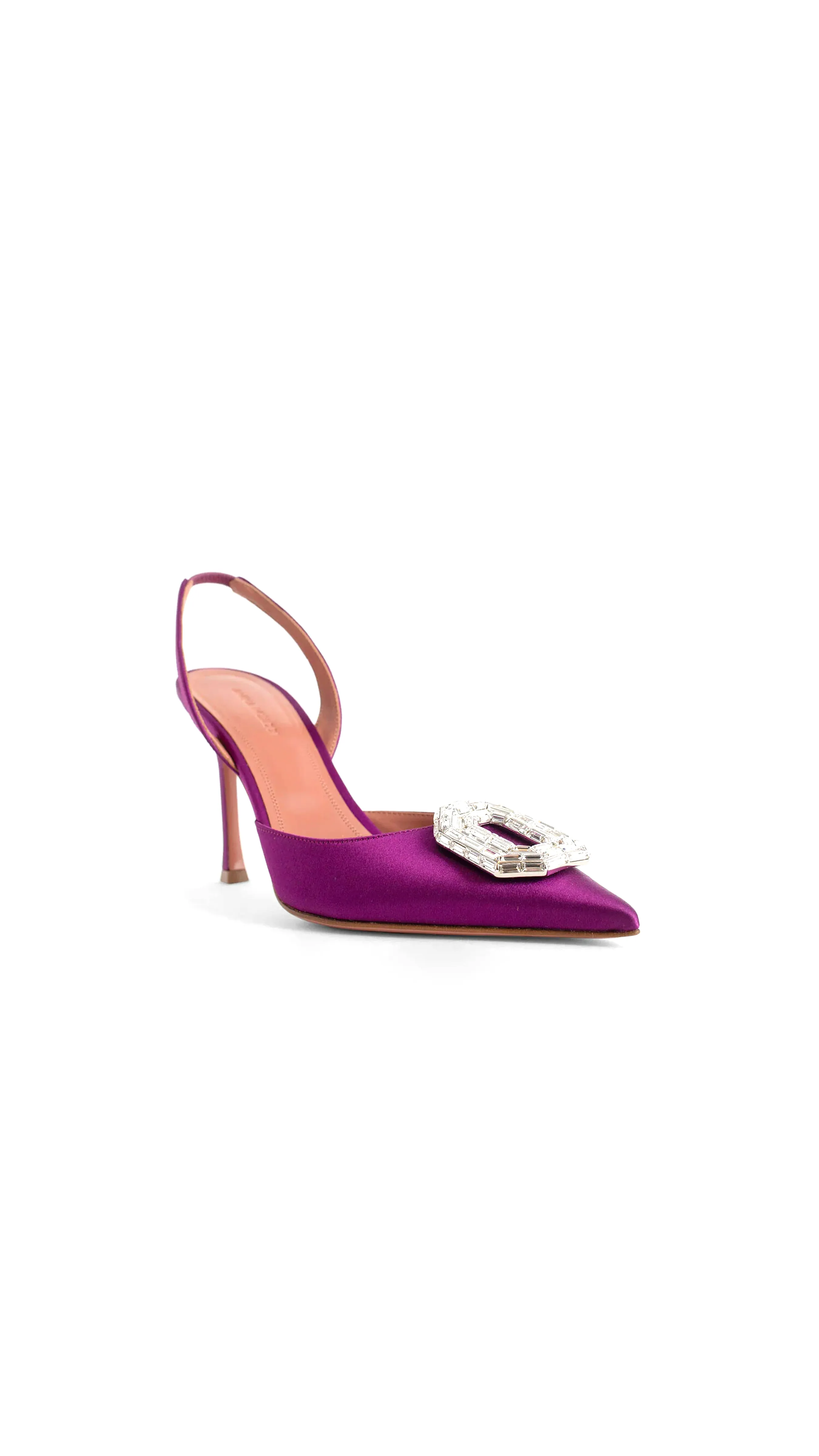 Camelia Satin Slingback Shoes - Amethyst