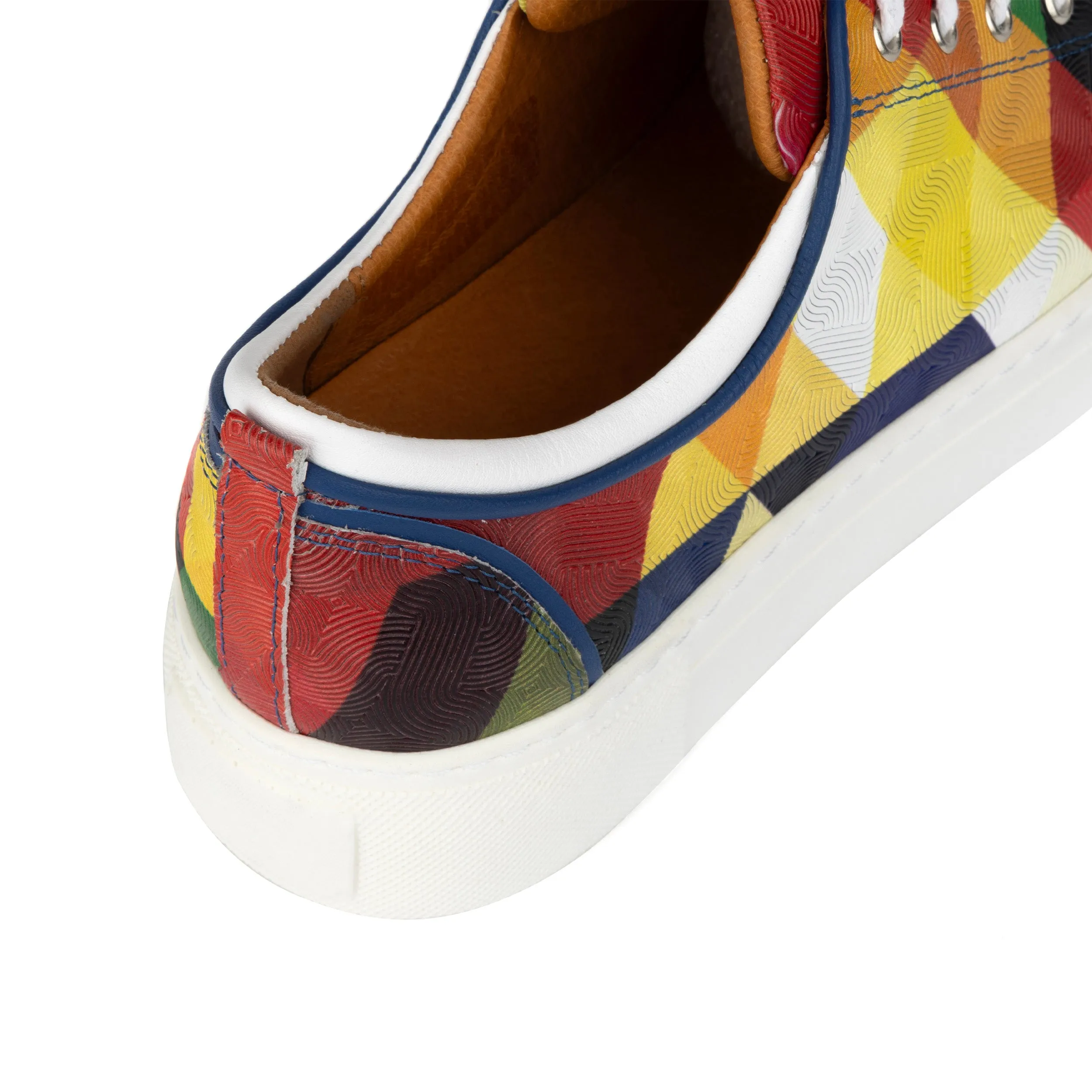 CAMILA RETRO - Women's white sole leather trainer in bright colours