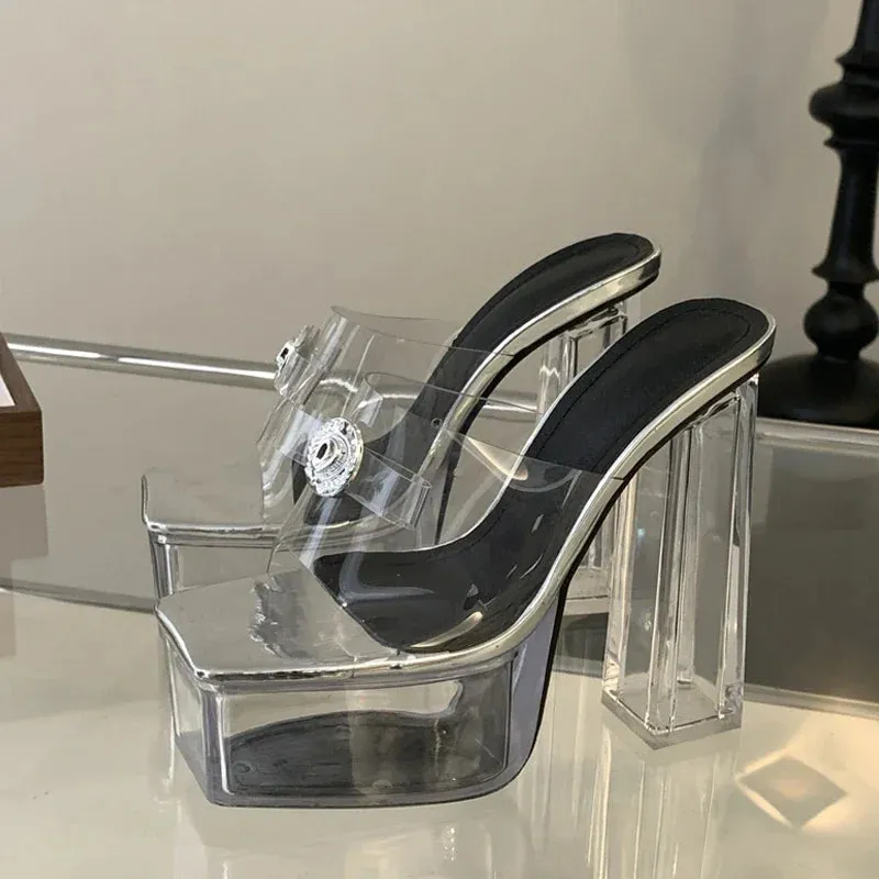 Clear Platform Heel by Carlee.