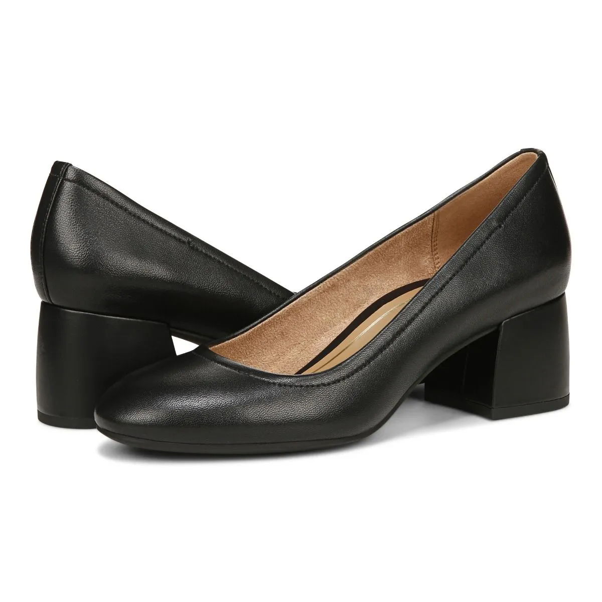 CARMEL HEEL BLACK LEATHER