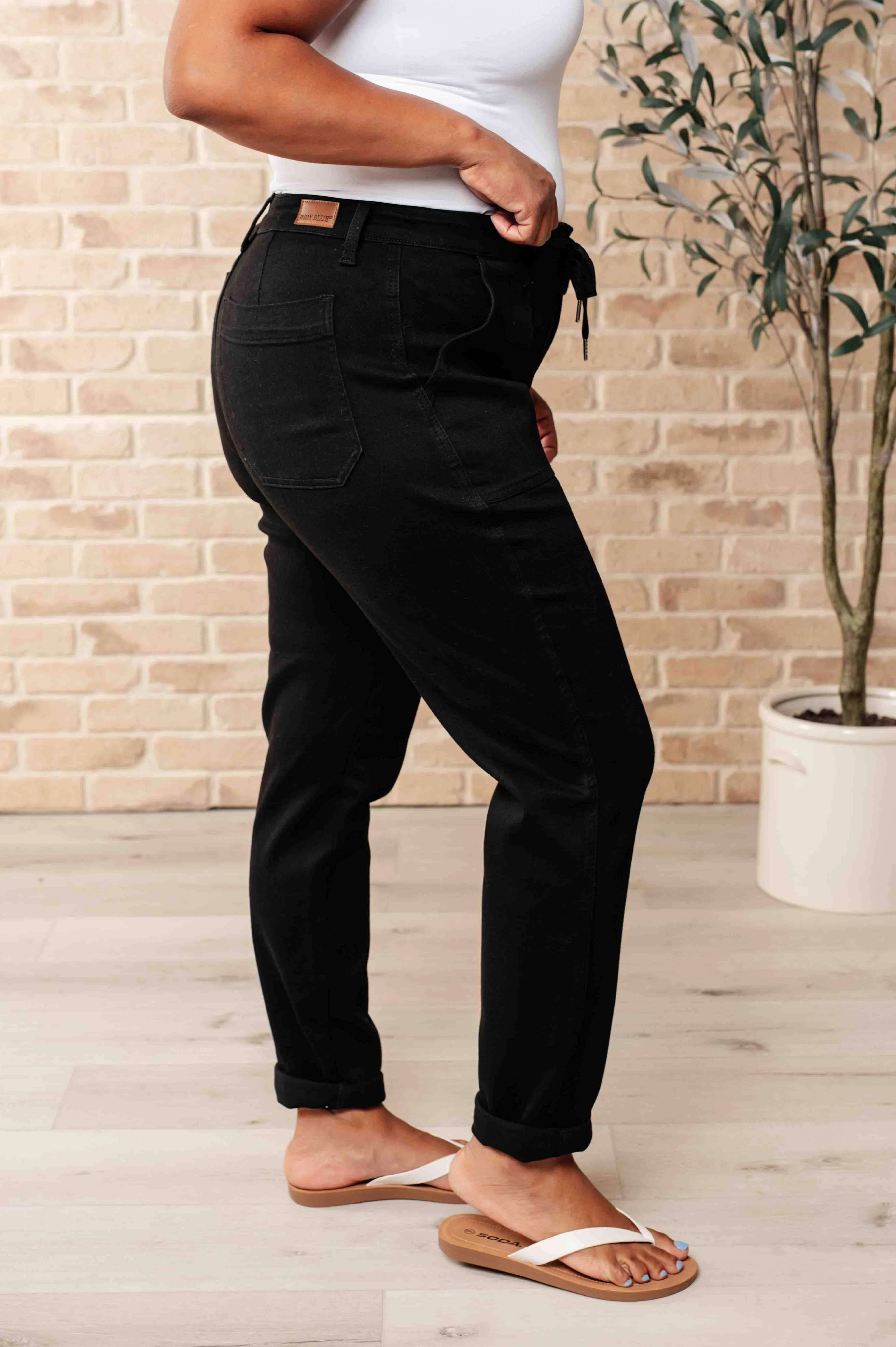 Carmen Black Double Cuff Joggers