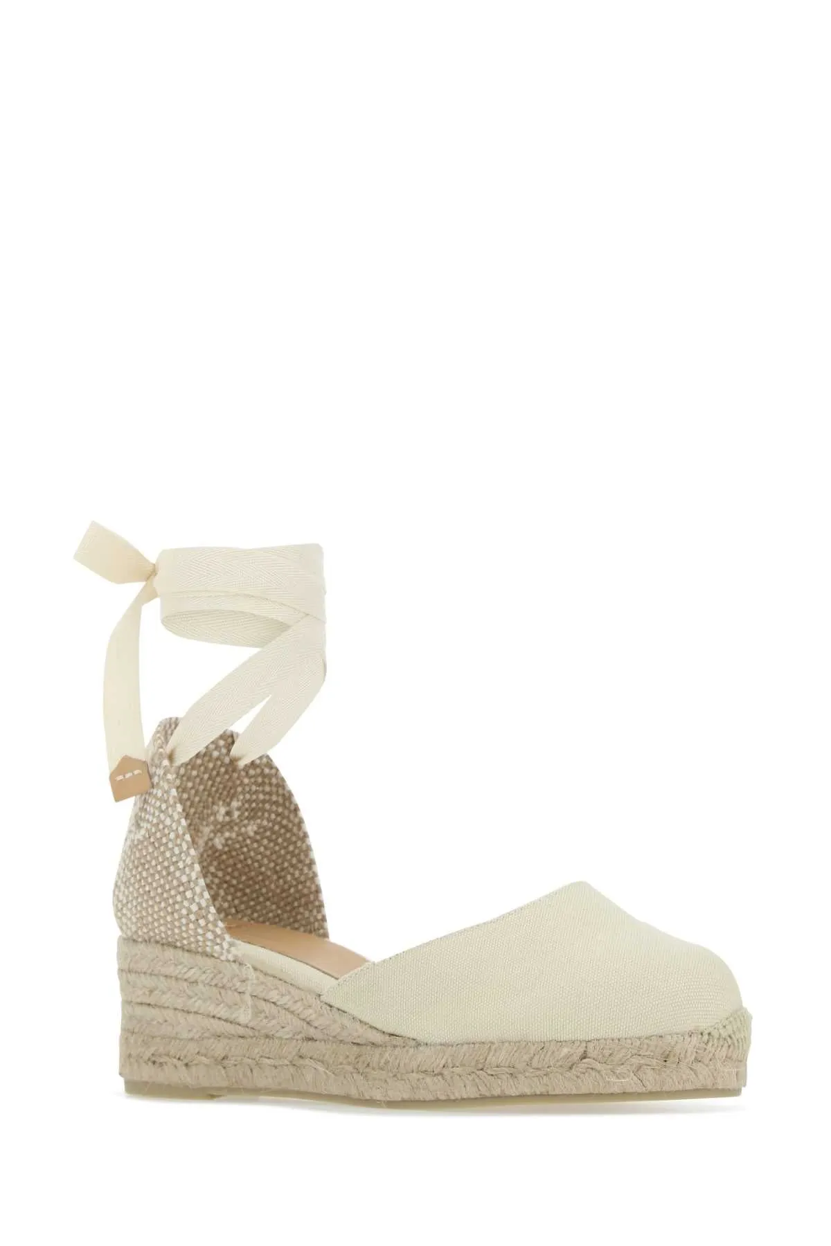 Castaner Ivory Canvas Carina Wedges