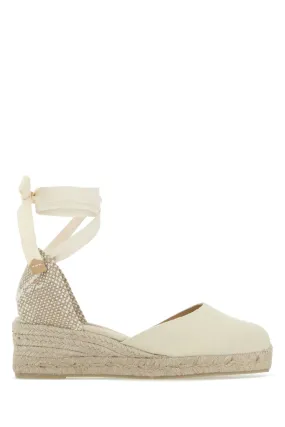 Castaner Ivory Canvas Carina Wedges