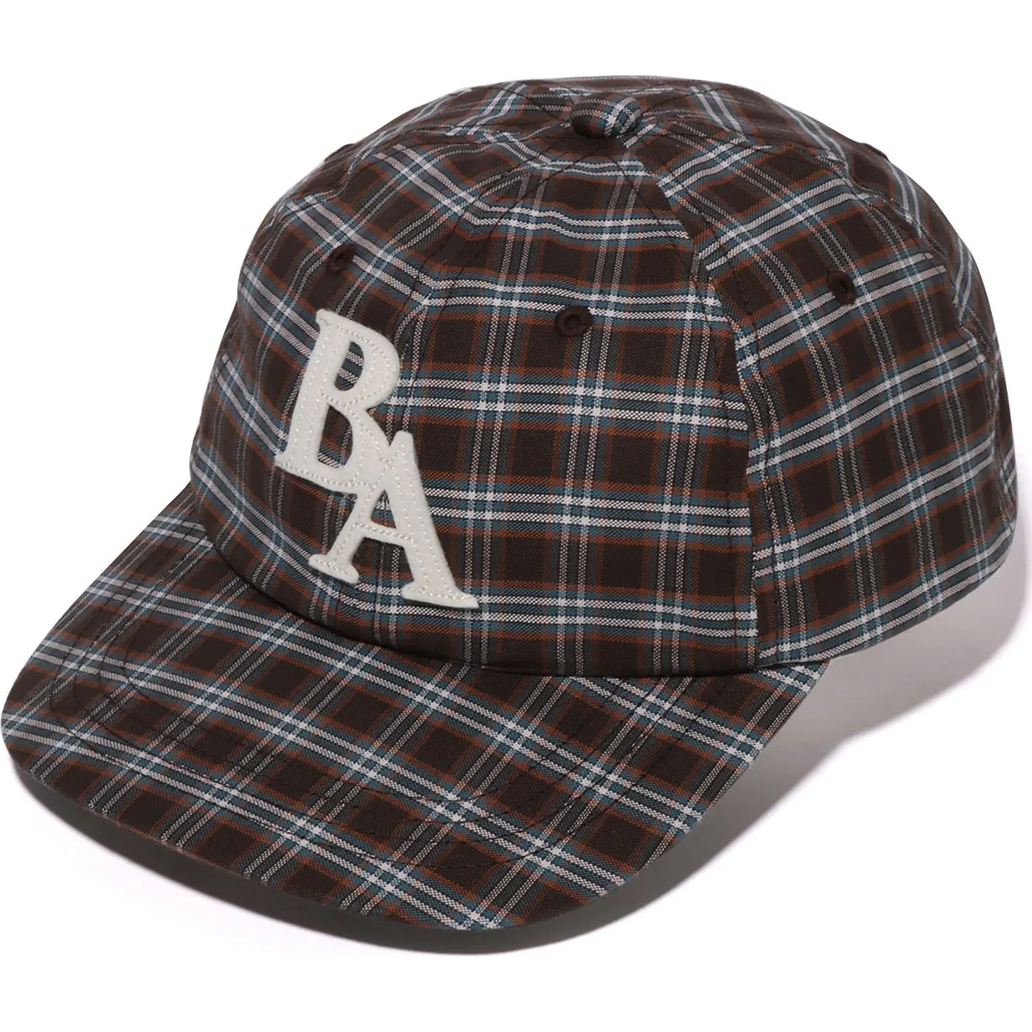 Check Applique Panel Cap for Women