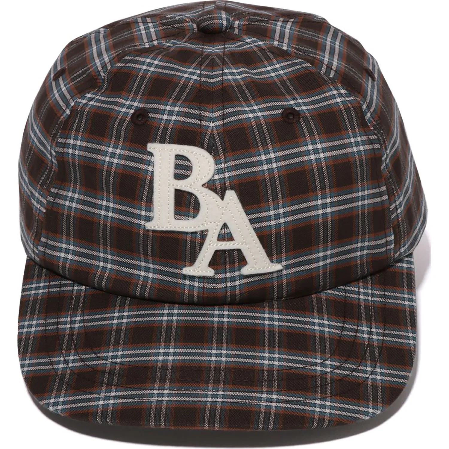 Check Applique Panel Cap for Women