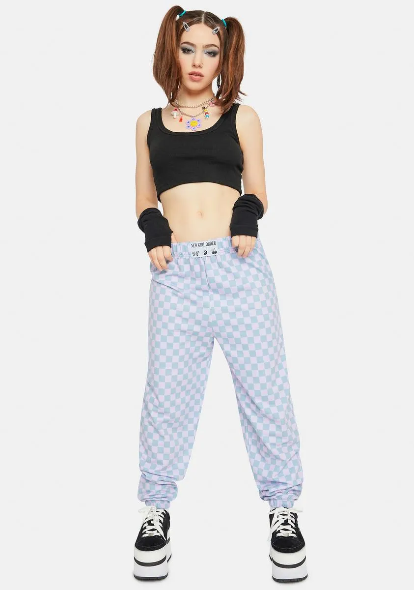 Checkered Pattern Sweatpants