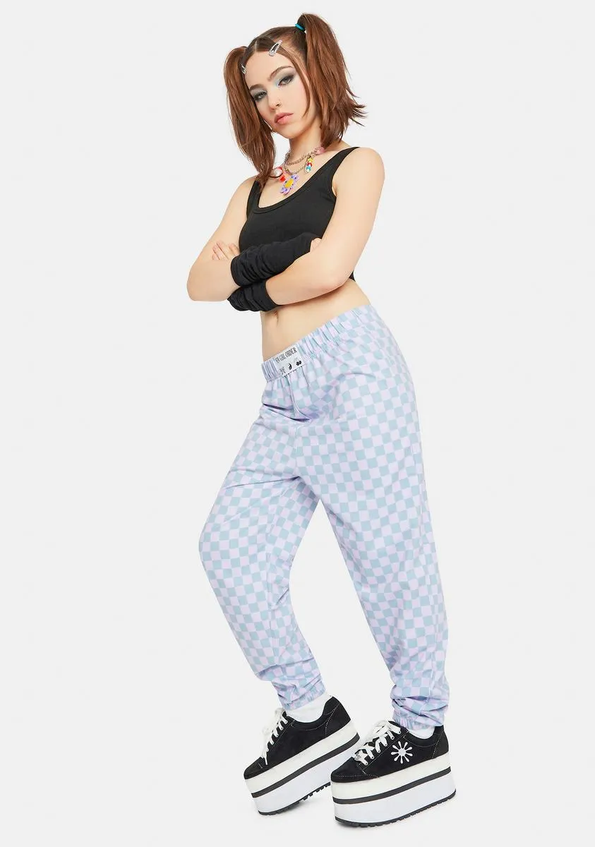 Checkered Pattern Sweatpants