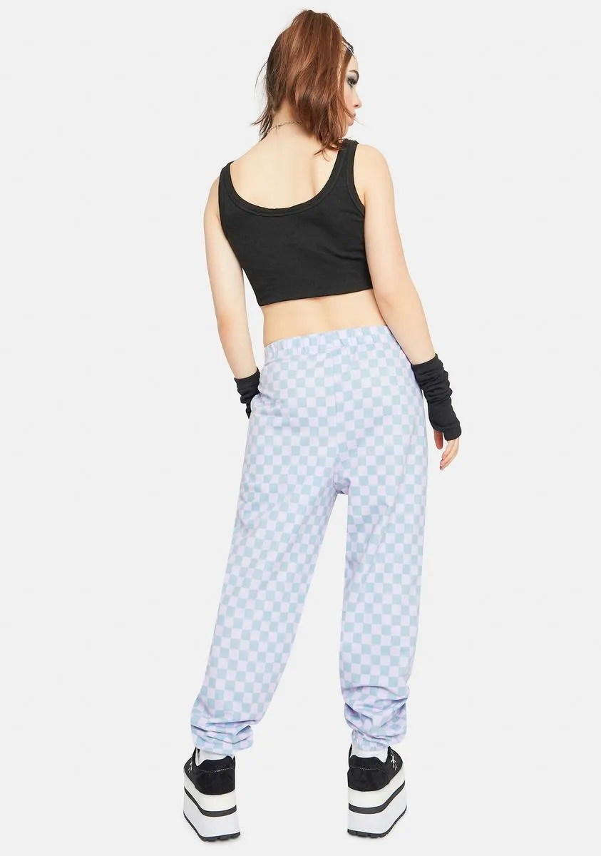 Checkered Pattern Sweatpants