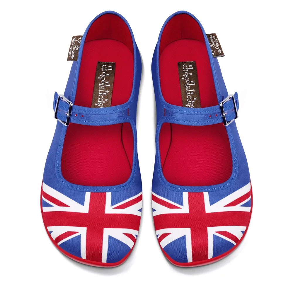 Chocolaticas® Union Jack Women's Mary Jane Flat