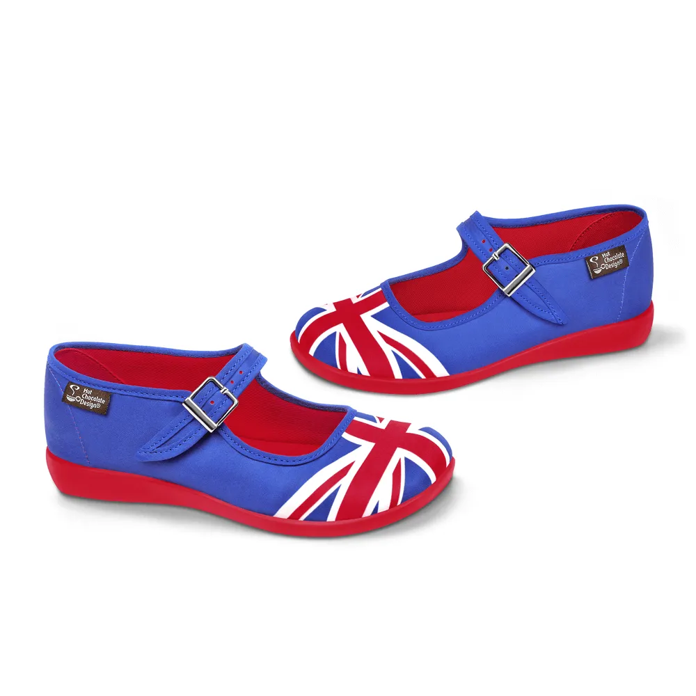 Chocolaticas® Union Jack Women's Mary Jane Flat