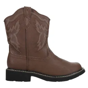 Chunk Rider Embroidery Round Toe Cowboy Boots